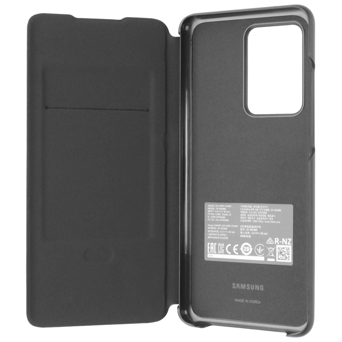 Samsung LED Wallet Cover Case for Galaxy S20 Ultra 5G - Gray (EF-NG988PJEGUS) Cell Phone - Cases, Covers & Skins Samsung Electronics - Simple Cell Bulk Wholesale Pricing - USA Seller