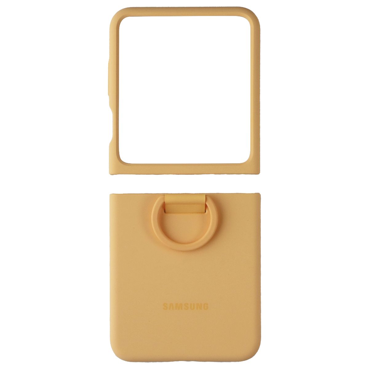 SAMSUNG Official Silicone Cover Case with Ring for Galaxy Z Flip5 - Apricot Cell Phone - Cases, Covers & Skins Samsung - Simple Cell Bulk Wholesale Pricing - USA Seller
