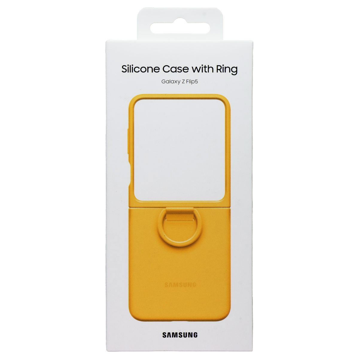 SAMSUNG Official Silicone Cover Case with Ring for Galaxy Z Flip5 - Apricot Cell Phone - Cases, Covers & Skins Samsung - Simple Cell Bulk Wholesale Pricing - USA Seller