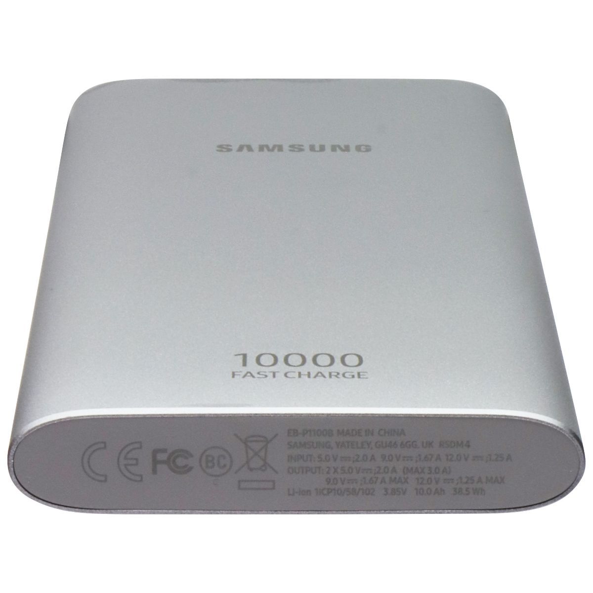 Samsung (10000 mAh) 15W Battery Pack with Micro USB Cable - Silver (EB-P1100BSE) Cell Phone - Chargers & Cradles Samsung - Simple Cell Bulk Wholesale Pricing - USA Seller