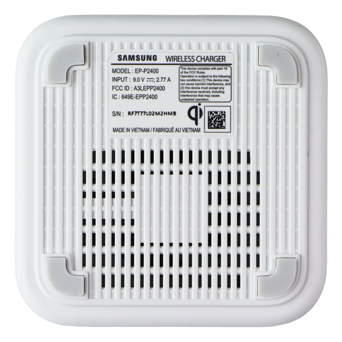 Samsung Super Fast (15W) Wireless Charger with USB-C (1m) Cable - White Cell Phone - Chargers & Cradles Samsung - Simple Cell Bulk Wholesale Pricing - USA Seller