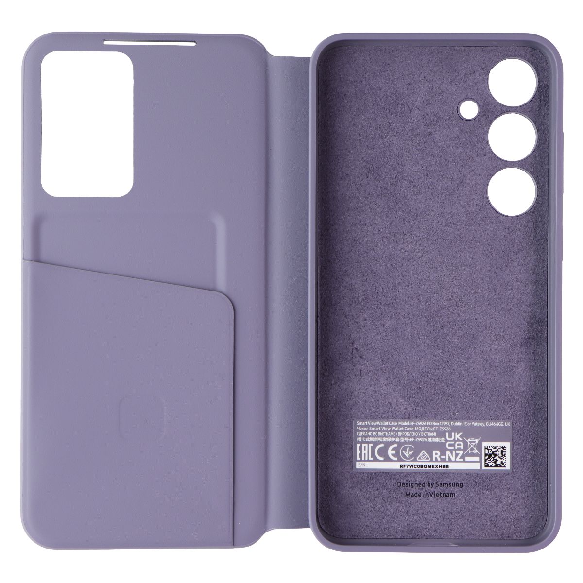 Samsung Smart View Wallet Case for Samsung Galaxy (S24+) - Violet Cell Phone - Cases, Covers & Skins Samsung    - Simple Cell Bulk Wholesale Pricing - USA Seller