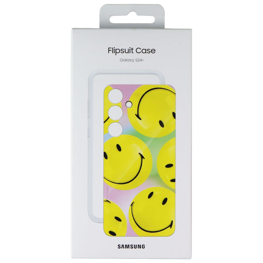 Samsung Official Smiley Flipsuit Case for Samsung Galaxy S24+ (Plus) - Yellow Cell Phone - Cases, Covers & Skins Samsung - Simple Cell Bulk Wholesale Pricing - USA Seller