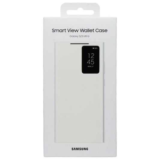 Samsung Smart View Wallet Case for Galaxy S23 Ultra - Cream Cell Phone - Cases, Covers & Skins Samsung    - Simple Cell Bulk Wholesale Pricing - USA Seller