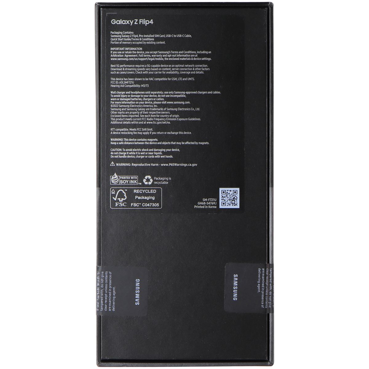 Samsung Galaxy Z Flip4 (6.7-inch) (SM-F721U) Verizon - 128GB / Blue Cell Phones & Smartphones Samsung    - Simple Cell Bulk Wholesale Pricing - USA Seller