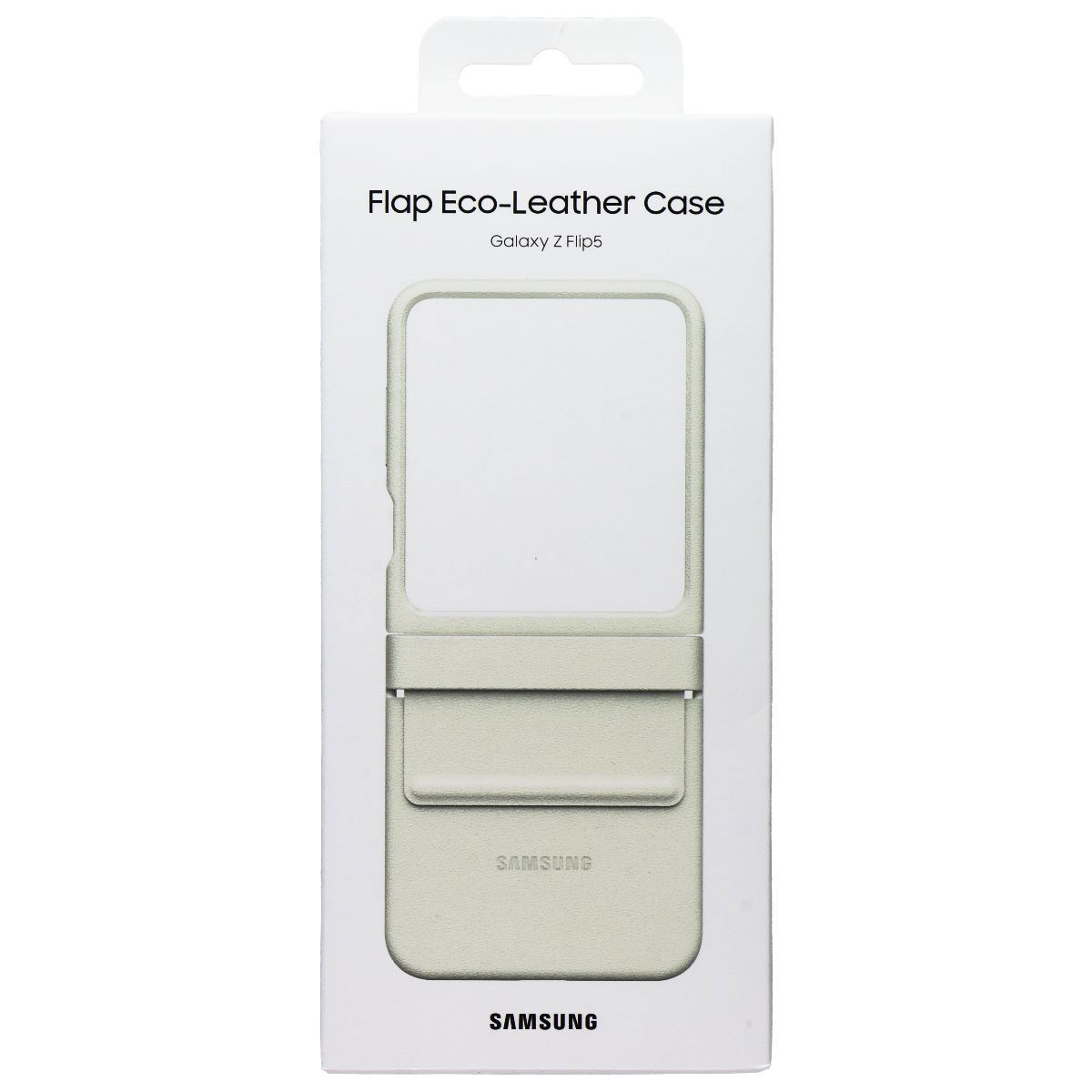 Samsung Flap Eco-Leather Case for Samsung Galaxy Z Flip5 - Cream Cell Phone - Cases, Covers & Skins Samsung - Simple Cell Bulk Wholesale Pricing - USA Seller