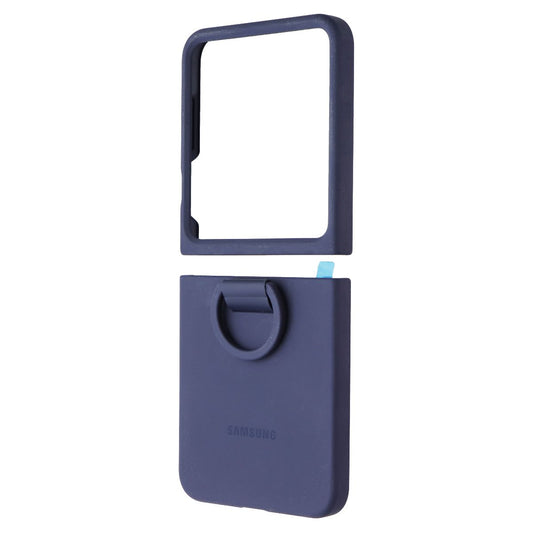Samsung Official Silicone Case with Ring for Galaxy Z Flip6 / Z Flip7 FE - Navy Cell Phone - Cases, Covers & Skins Samsung - Simple Cell Bulk Wholesale Pricing - USA Seller