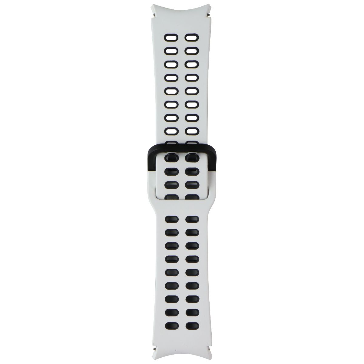 Samsung (20mm, M/L) Extreme Sport Band for Samsung Galaxy Watch4 - White/Black Smart Watch Accessories - Watch Bands Samsung - Simple Cell Bulk Wholesale Pricing - USA Seller