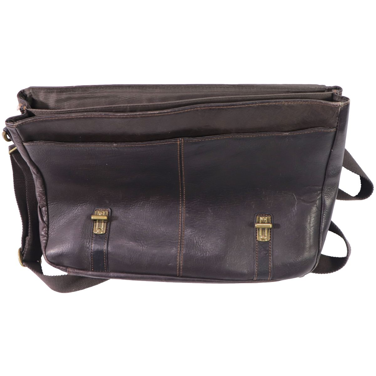 Samsonite Colombian Leather Flap-Over Messenger Bag - Brown (One Size) Unisex Accessories - Bags & Backpacks Samsonite - Simple Cell Bulk Wholesale Pricing - USA Seller
