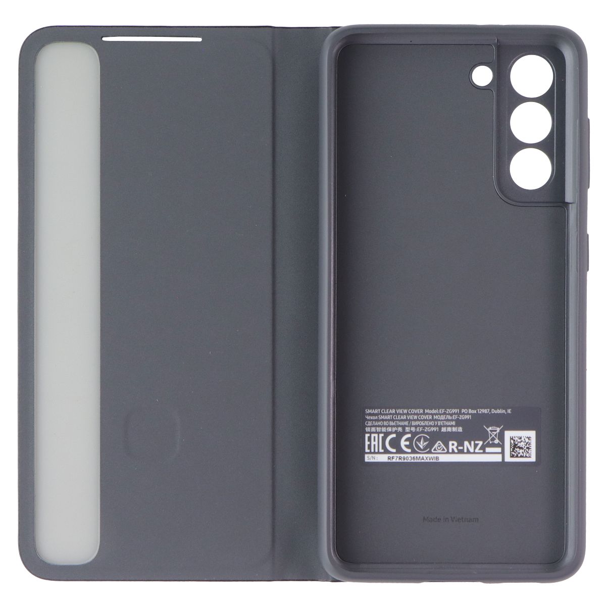 Samsung Smart Clear View Cover for Galaxy S21/S21 5G - Black Cell Phone - Cases, Covers & Skins Samsung - Simple Cell Bulk Wholesale Pricing - USA Seller