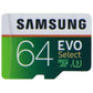 Samsung (MB-ME64GA/AM) 64GB 100MB/s Evo Select (U3) MicroSDXC UHS-I Card Digital Camera - Memory Cards Samsung - Simple Cell Bulk Wholesale Pricing - USA Seller