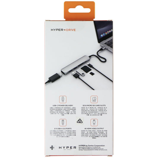 Sanho HyperDrive Bar 6-in-1 USB-C Hub - Silver