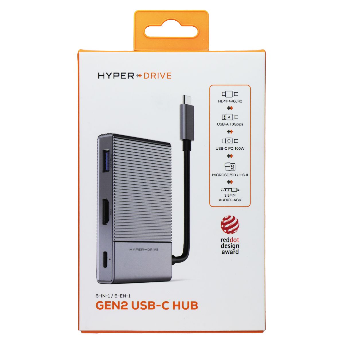 Sanho HyperDrive 6-in-1 GEN2 USB-C Hub - Silver