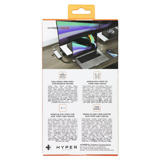 Sanho HyperDrive 10-in-2 USB C Docking Station - Silver