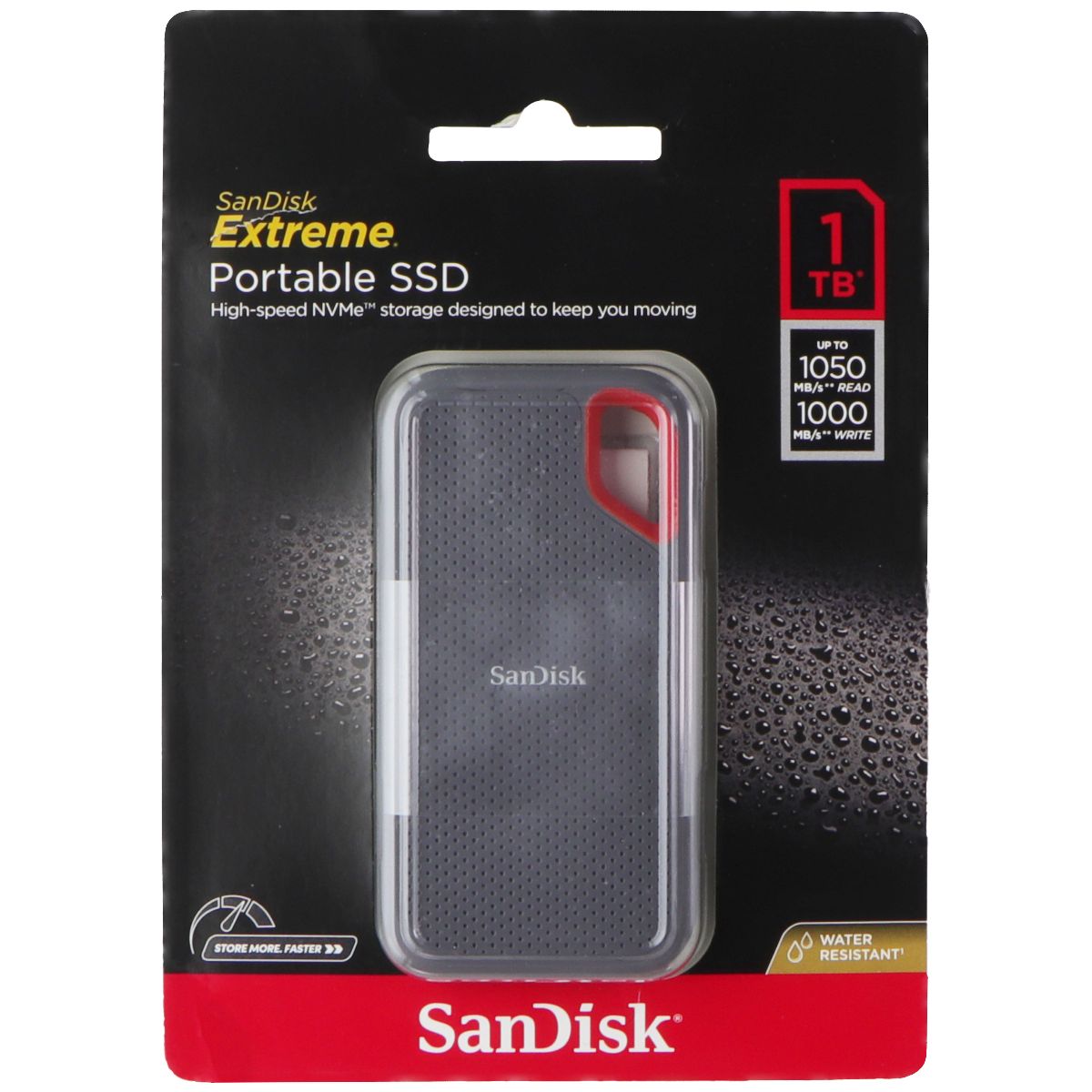 SanDisk (1TB) Extreme Portable External SSD w/ USB-C Port - Gray/Orange Digital Storage - External Hard Disk Drives, HDD SanDisk    - Simple Cell Bulk Wholesale Pricing - USA Seller