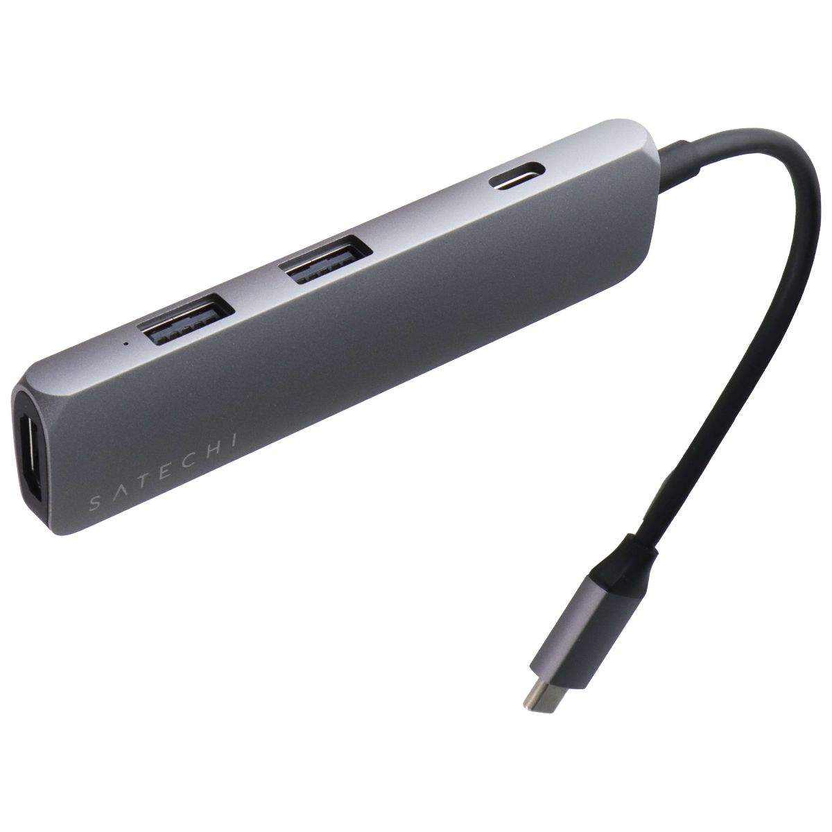 Satechi USB-C Multiport Slim Adapter - Space Gray Computer/Network - USB Cables, Hubs & Adapters SATECHI - Simple Cell Bulk Wholesale Pricing - USA Seller