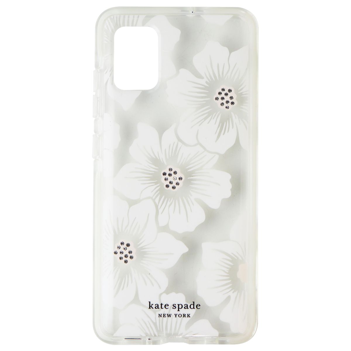 Kate Spade Hardshell Case for Samsung Galaxy A51 (Non 5G) - Clear/White Flowers Cell Phone - Cases, Covers & Skins Kate Spade    - Simple Cell Bulk Wholesale Pricing - USA Seller