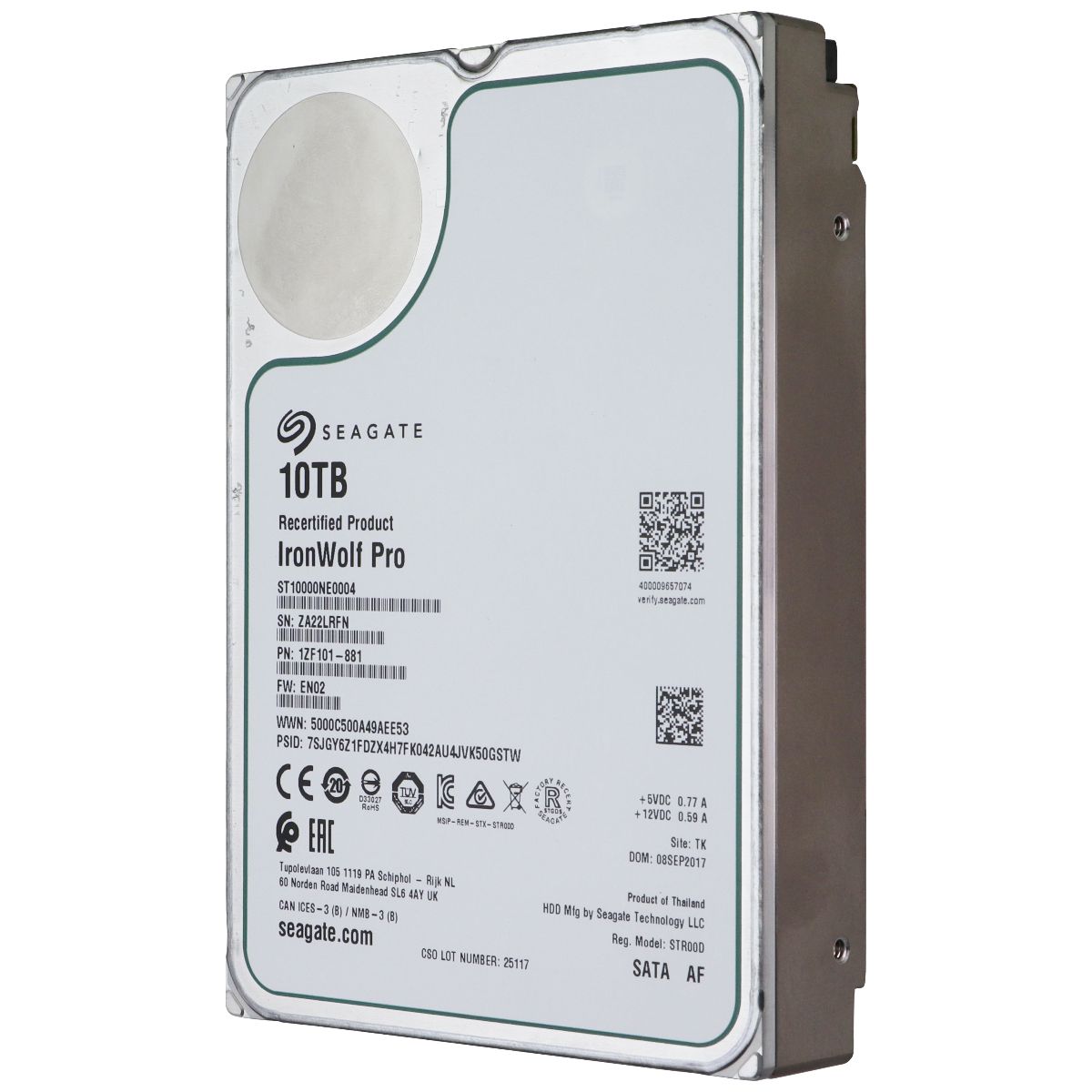 Seagate IronWolf Pro 10TB NAS 3.5-inch SATA III Hard Drive HDD - ST10000NE0004