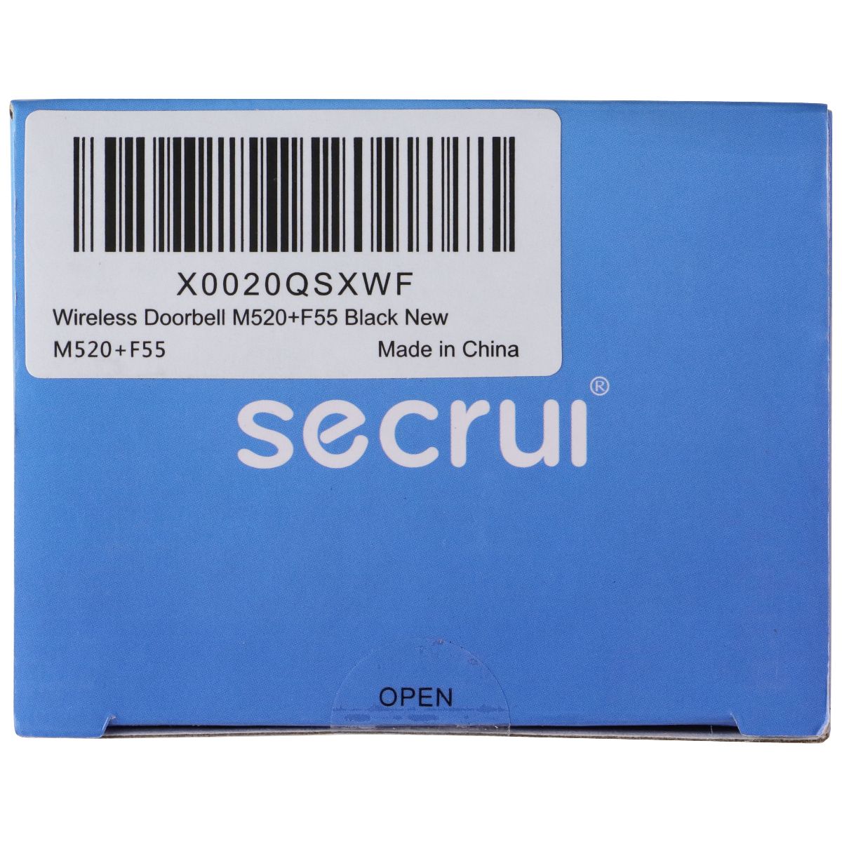 SECRUI Wireless Doorbell and Receiver with 1000-Ft Range (M520+F55) - Black