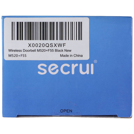 SECRUI Wireless Doorbell and Receiver with 1000-Ft Range (M520+F55) - Black