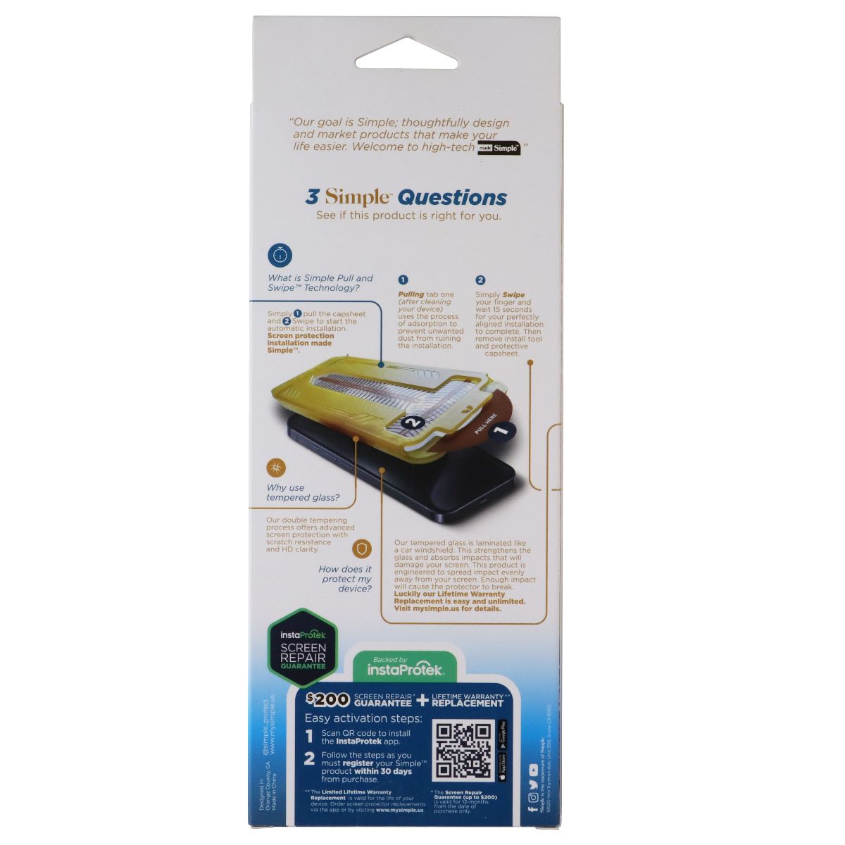 Simple Tempered Glass Screen Protector for Apple iPhone 16 Plus