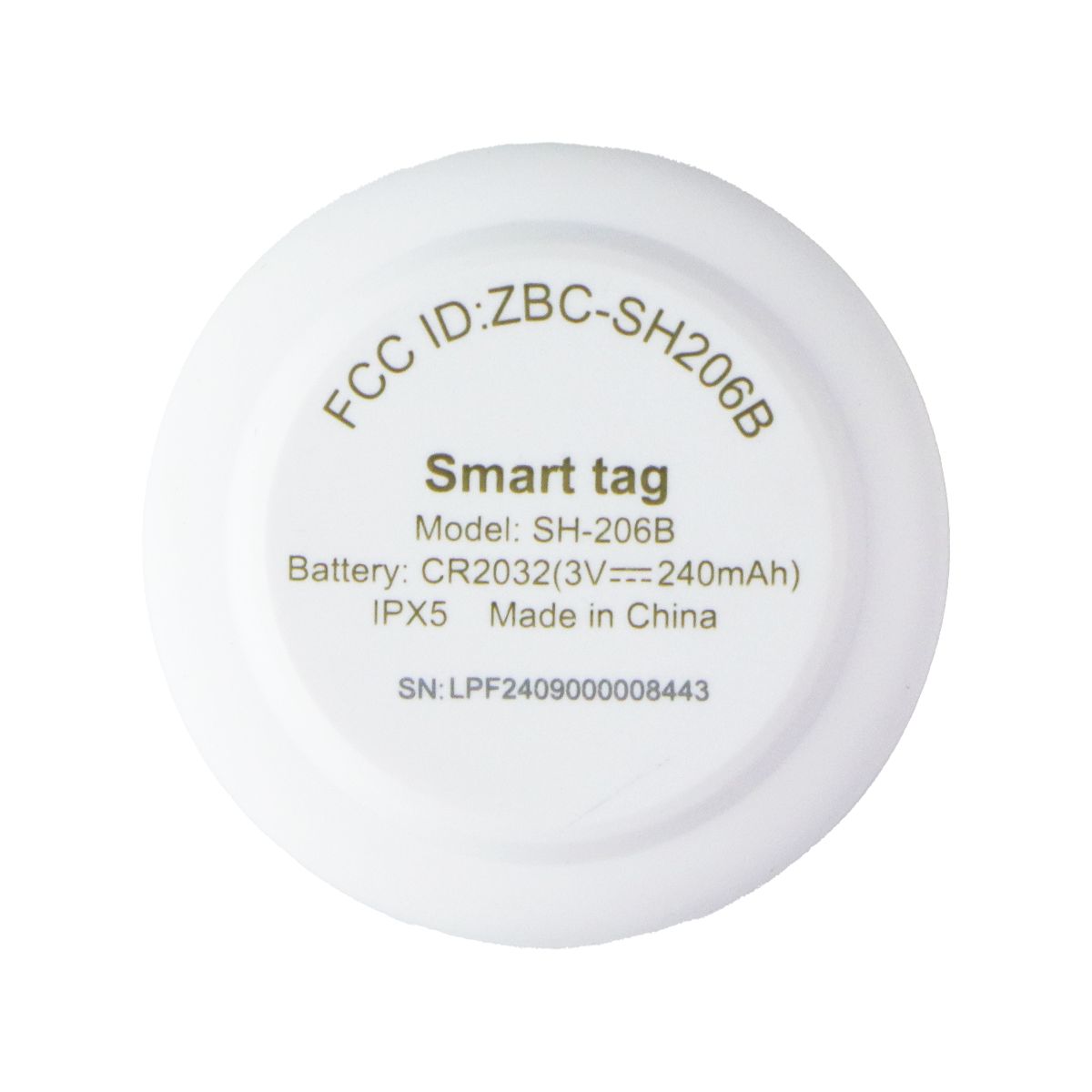 Simple Precision Wireless Smart Tag with Replaceable Battery - White (SH-206B) GPS Accessories & Tracking - Tracking Devices Simple - Simple Cell Bulk Wholesale Pricing - USA Seller