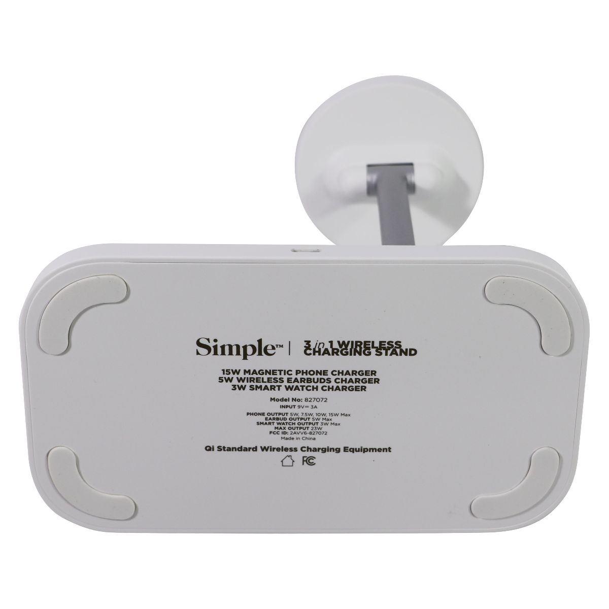 Simple 3-in-1 Wireless Charging Stand for Apple Devices - White (827072) Cell Phone - Chargers & Cradles Simple - Simple Cell Bulk Wholesale Pricing - USA Seller
