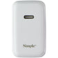 Simple 45W USB-C 5V/3A Wall Charger w/ Folding Prong - White Cell Phone - Chargers & Cradles Simple - Simple Cell Bulk Wholesale Pricing - USA Seller