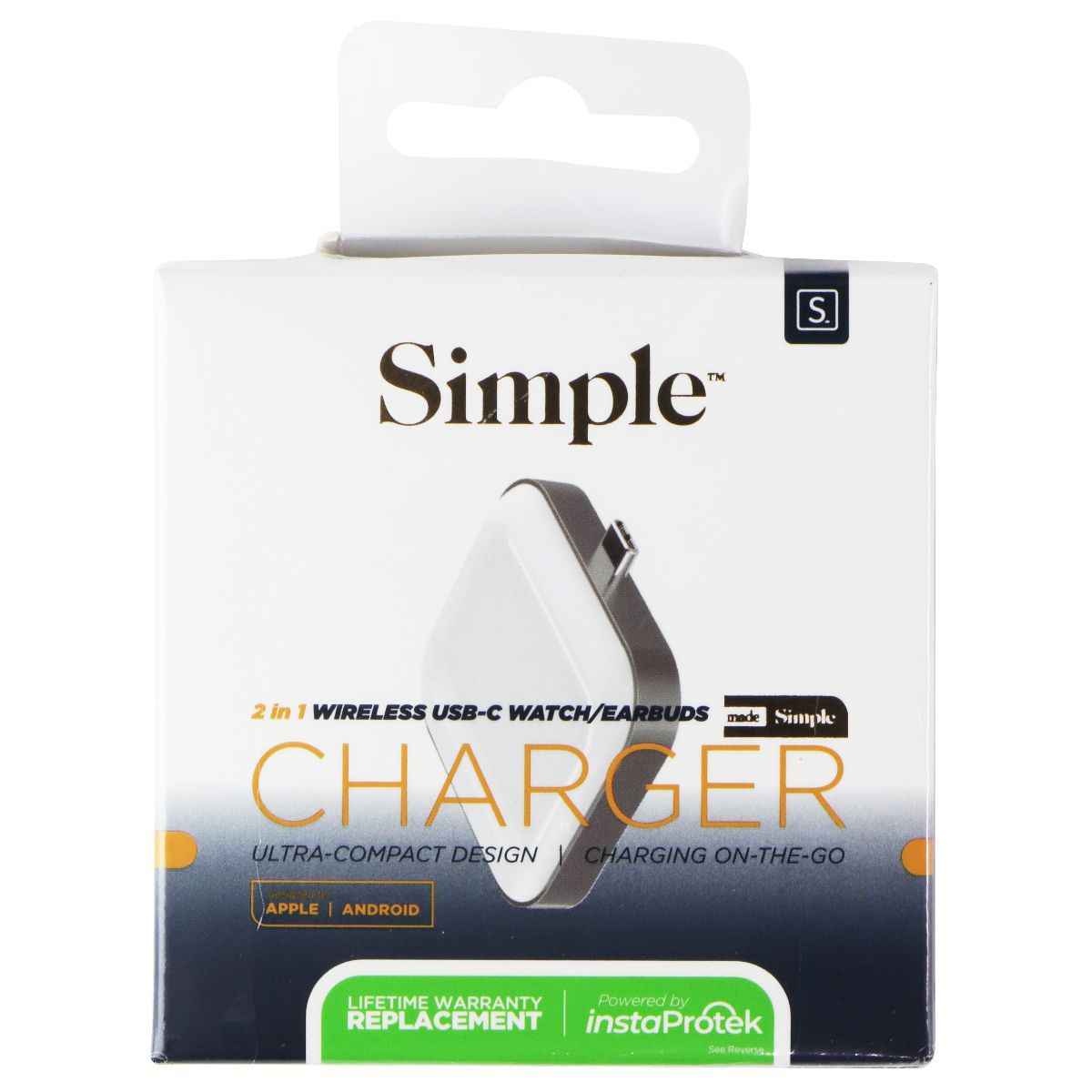 Simple 2 in 1 Wireless USB-C Watch/Earbuds Charger Parts & Accessories - Chargers & Cradles Simple - Simple Cell Bulk Wholesale Pricing - USA Seller