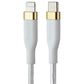 Simple 10FT USB-C to Lightning 8-Pin Braided Cable - White Cell Phone - Cables & Adapters Simple - Simple Cell Bulk Wholesale Pricing - USA Seller