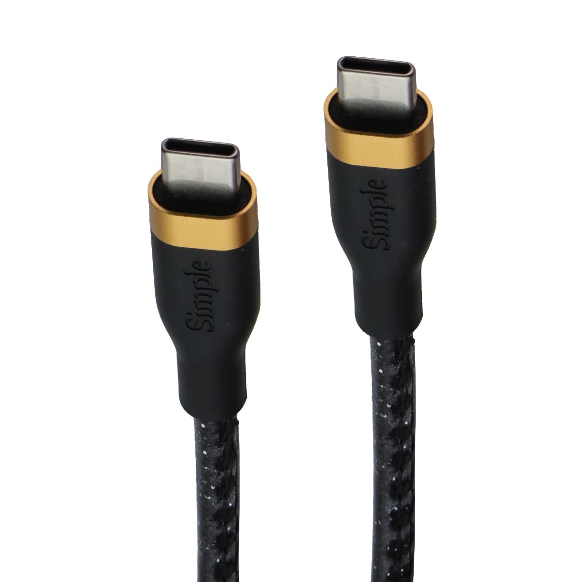 Simple Fashion Series 6FT USB-C to USB-C Cable - Black Glitter Cell Phone - Cables & Adapters Simple - Simple Cell Bulk Wholesale Pricing - USA Seller