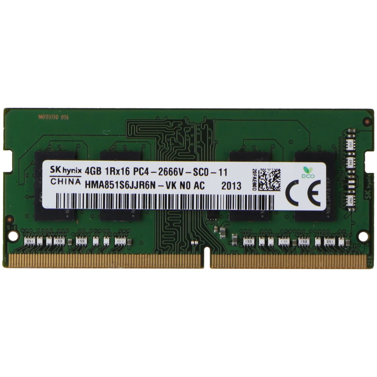 Kingston (4GB) DDR4 RAM PC4-21300 1Rx16 SO-DIMM 2666MHz (HMA851SJJR6N-VK N0 AC) Computer Parts - Memory (RAM) SK Hynix    - Simple Cell Bulk Wholesale Pricing - USA Seller