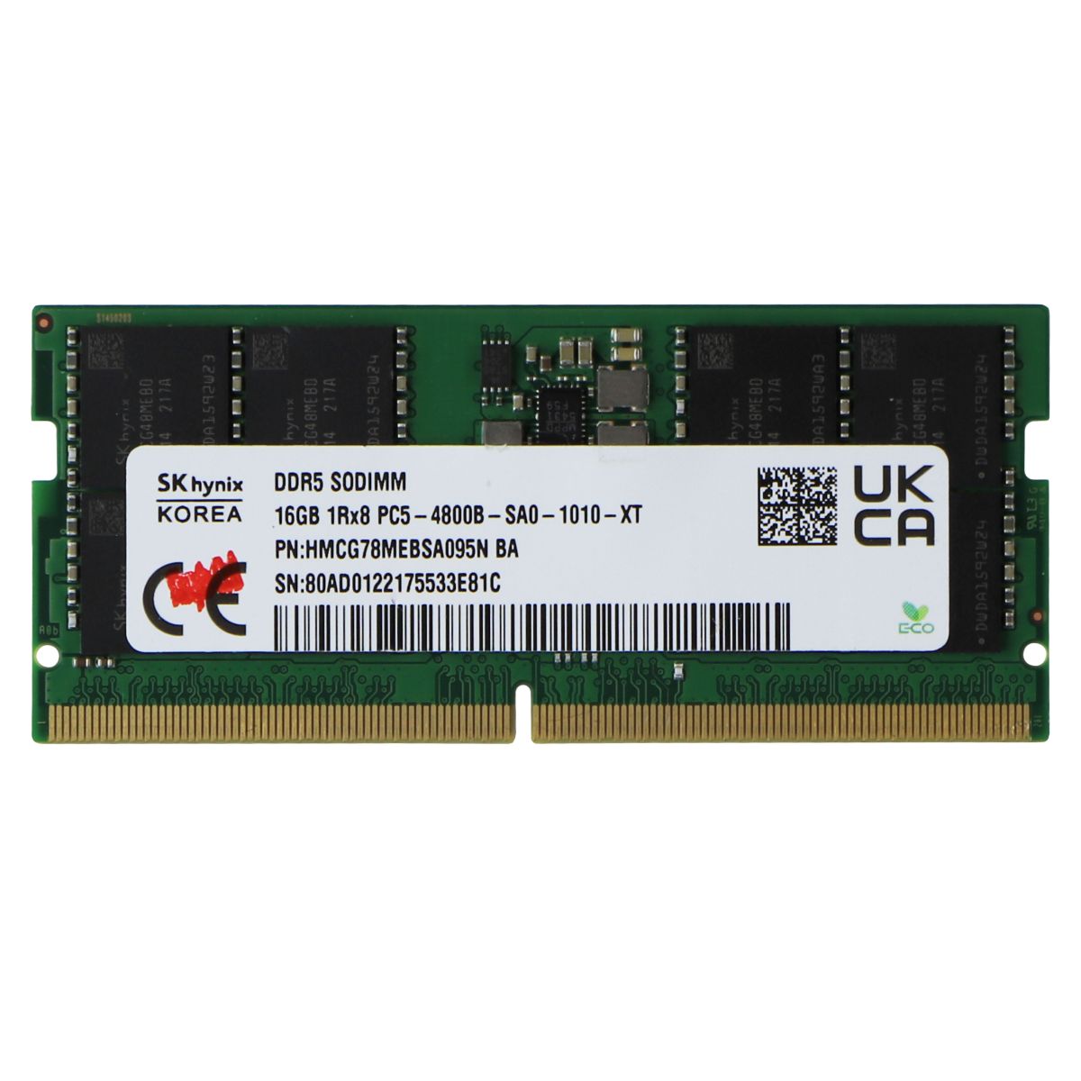 SK Hynix 16GB RAM Memory DDR5 4800MHz (Model: HMCG78MEBSA092N BA) Computer Parts - Memory (RAM) SK Hynix - Simple Cell Bulk Wholesale Pricing - USA Seller