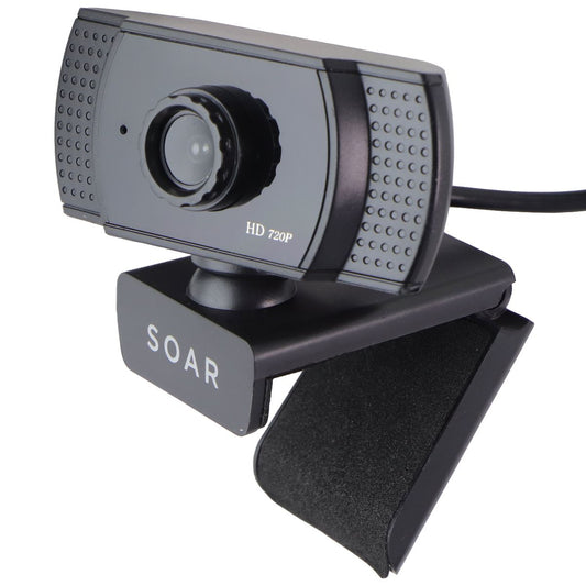 Soar Premium 720p HD Web Cam with Auto Focus and Microphone - Black Computer Accessories - Webcams Soar - Simple Cell Bulk Wholesale Pricing - USA Seller