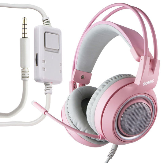 SOMIC G951 3.5mm Stereo Gaming Headset with Mic and Cat Ears - Pink Gaming/Console - Headsets Somic - Simple Cell Bulk Wholesale Pricing - USA Seller