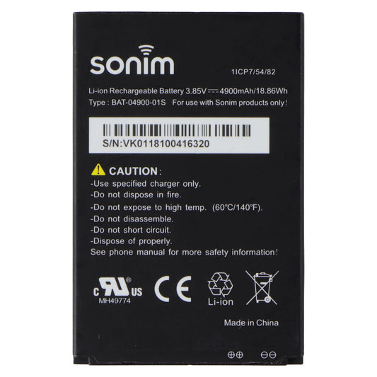 Sonim 3.85V 4900mAh Li-ion Rechargeable Battery (BAT-04900-01S) Parts & Accessories - Batteries Sonim - Simple Cell Bulk Wholesale Pricing - USA Seller