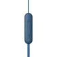 Sony WI-C100 Wireless in-Ear Bluetooth Headphones with Built-in Mic - Blue Portable Audio - Headphones Sony - Simple Cell Bulk Wholesale Pricing - USA Seller