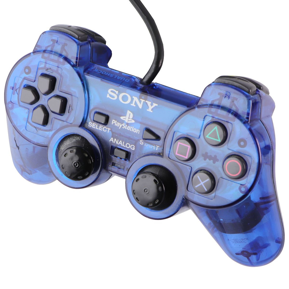Sony PlayStation PS2 Dual Shock 2 Controller - Clear Blue (SCPH-10010)