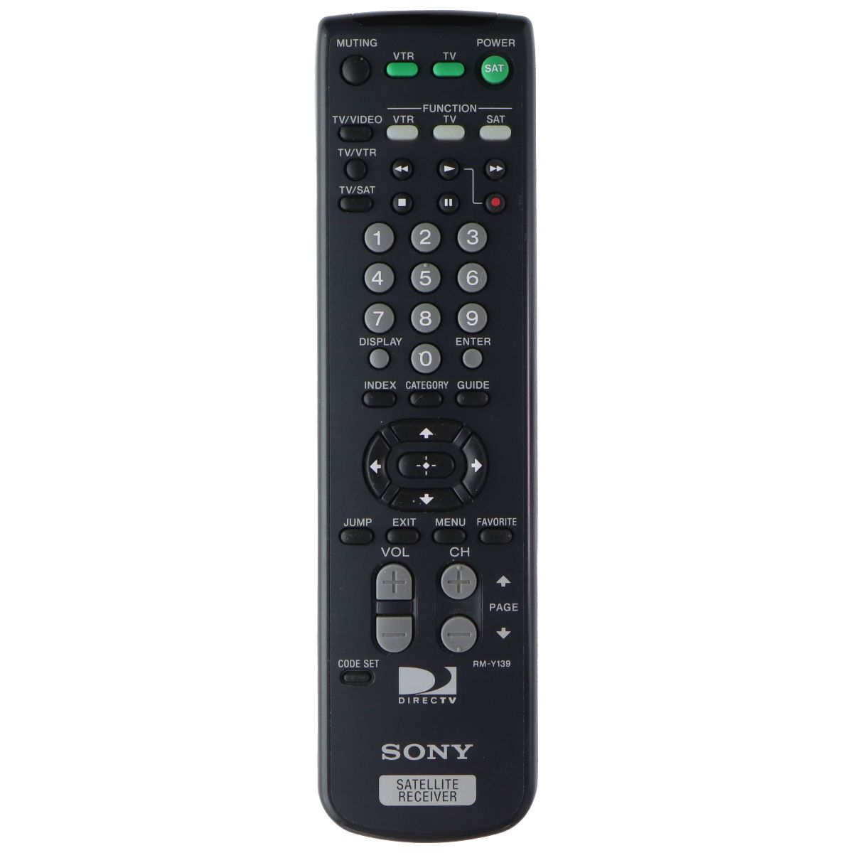 Sony RM-Y139 Replacement DirecTV Satellite Receiver Remote Control - Black TV, Video & Audio Accessories - Remote Controls Sony - Simple Cell Bulk Wholesale Pricing - USA Seller