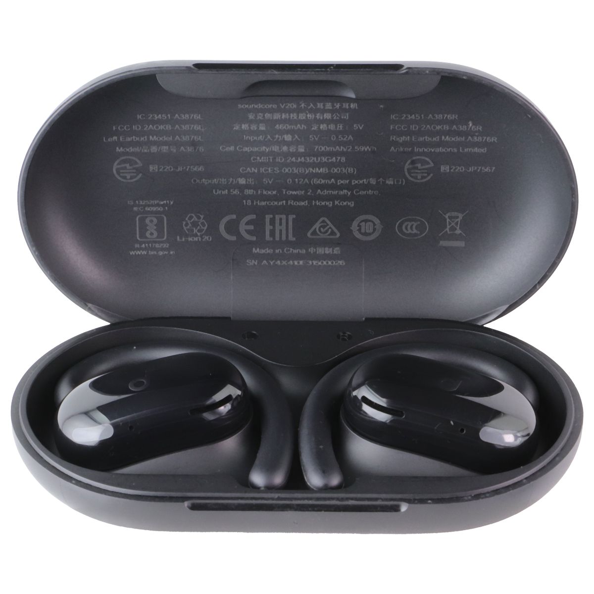 Soundcore by Anker V20i Open-Ear Headphones with Ear Hooks - Black