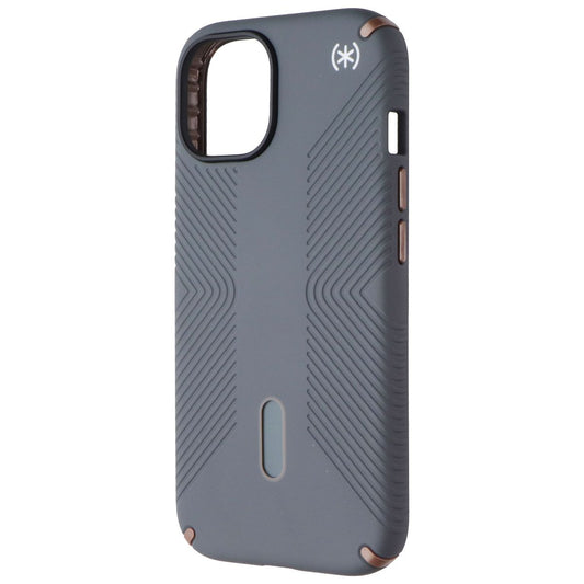 Speck Presidio2 Grip Case for MagSafe iPhone 15 - Charcoal Gray / Bronze / White