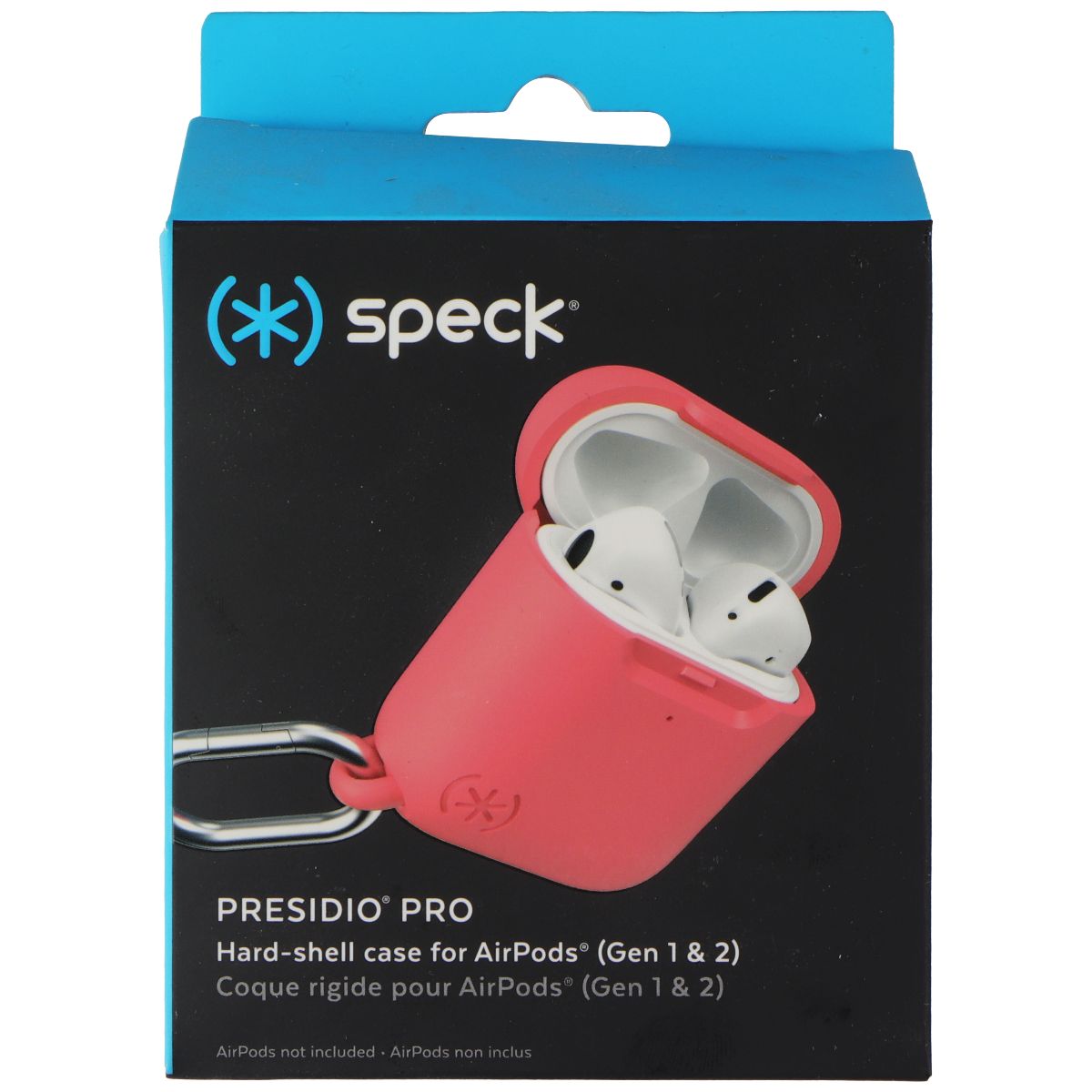 Speck Presidio Pro Hard-Shell Case for Apple AirPods (Gen 1 & 2) - Parrot Pink iPod, Audio Player Accessories - Cases, Covers & Skins Speck - Simple Cell Bulk Wholesale Pricing - USA Seller