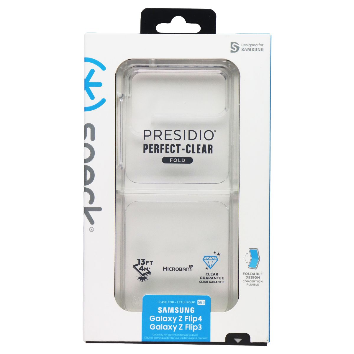 Speck Presidio Perfect-Clear Fold Case for Samsung Galaxy Z Flip4/Flip 3 Clear Cell Phone - Cases, Covers & Skins Speck - Simple Cell Bulk Wholesale Pricing - USA Seller