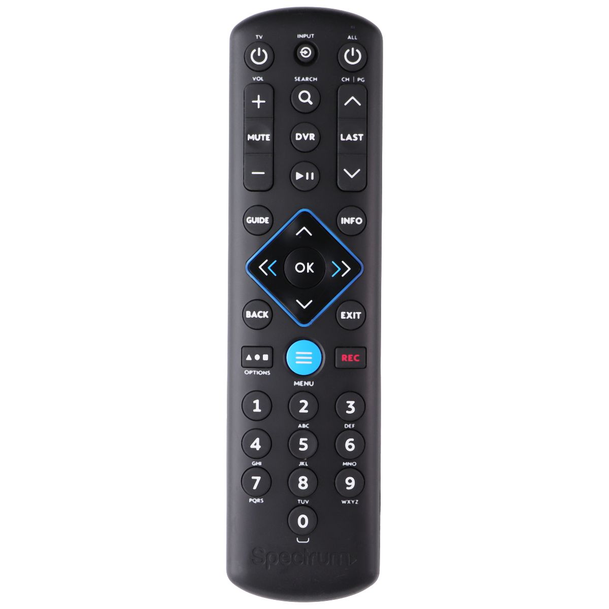 Spectrum Remote Control (SR-002-R) for Select Cable Boxes - Black TV, Video & Audio Accessories - Remote Controls Spectrum - Simple Cell Bulk Wholesale Pricing - USA Seller