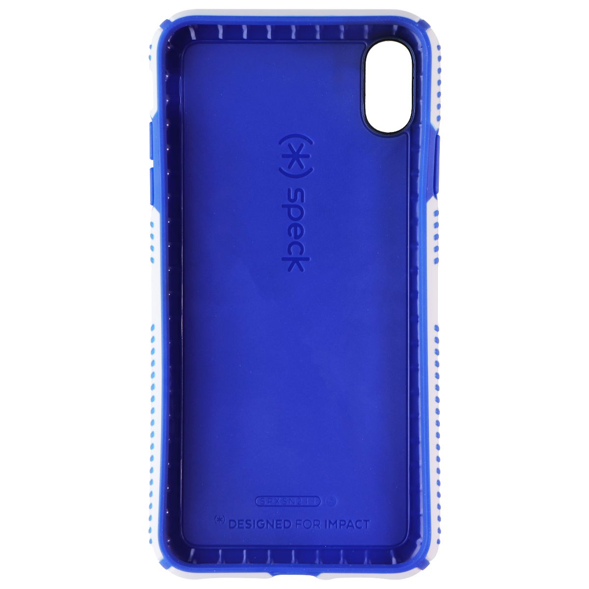 Speck Presidio Grip Phone Case for iPhone Xs Max - Microchip Gray/Ballpoint Blue Cell Phone - Cases, Covers & Skins Speck - Simple Cell Bulk Wholesale Pricing - USA Seller