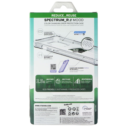 ITSKINS Spectrum_R // Mood Series Case for Apple iPhone 15 Pro - Clear / Purple