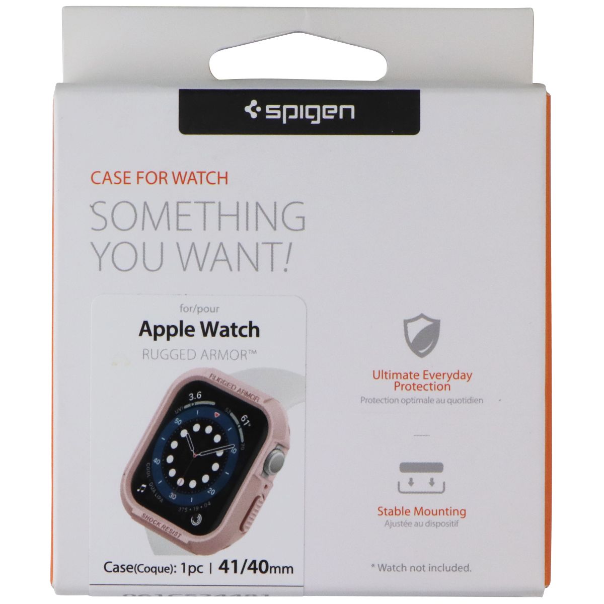 Spigen Rugged Armor Case for Apple Watch 9/8/SE2/7/6/5/4 41-40mm - Rose Gold