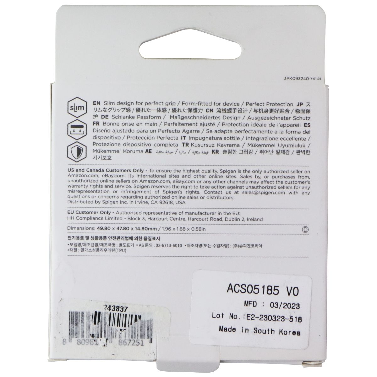 Spigen Liquid Air Case for Samsung Galaxy Watch5 Pro (45mm) - Matte Black