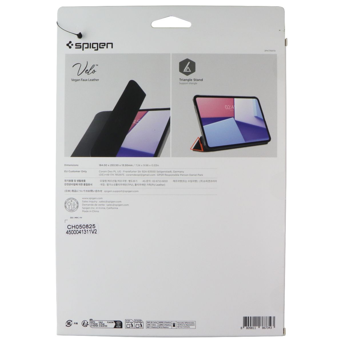 Spigen Smart Folio Velo Case for Apple iPad 11-in (2025)/10.9-in (2022) - Black iPad/Tablet Accessories - Cases, Covers, Keyboard Folios Spigen - Simple Cell Bulk Wholesale Pricing - USA Seller