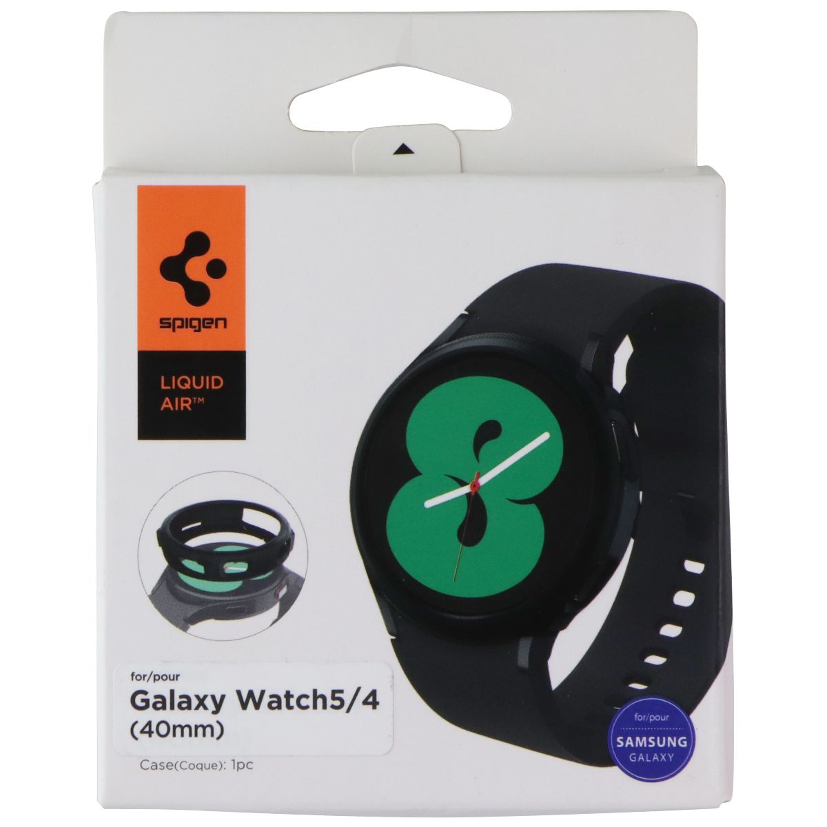 Spigen Liquid Air Case for Samsung Galaxy Watch5 and Watch4 (40mm) - Matte Black Smart Watch Accessories - Smart Watch Cases Spigen - Simple Cell Bulk Wholesale Pricing - USA Seller